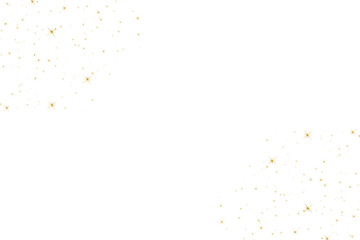 Abstract stars shiny gold glitter background. Stars, splatter, glitter and confetti. Gold Texture. Stars gold dust Light Golden Confetti star. Celebrate banner. Glowing golden particles.