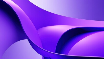 Fototapeta premium Abstract curves, vibrant purple hues, smooth gradients, glossy surfaces, minimalist composition, macro photography, geometric shapes, fluid forms, light and shadow play, futuristic design, ultra high 
