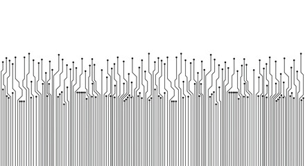 technology background with hi-tech digital data connection system and computer electronic design. Black lines and dots symbolizing connections. 