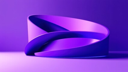 Abstract curves, vibrant purple hues, smooth gradients, glossy surfaces, minimalist composition, macro photography, geometric shapes, fluid forms, light and shadow play, futuristic design, ultra high 