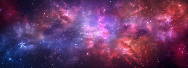 Awe-Inspiring Cosmic Canvas with Vibrant Galaxies in a Starlit Symphony