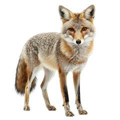 Obraz premium Angled view full body shot of extremely perfect looking single Kodkod animal isolated on a white transparent background