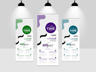 Modern Roll Up Banner Design For Travel Agency