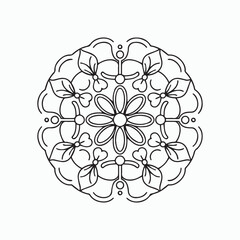 simple mandala art, Design for wallpaper Paint shirt and tile Sticker Design, vector