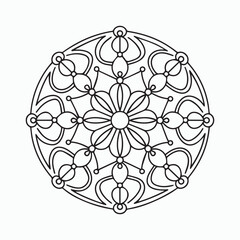 simple mandala art, Design for wallpaper Paint shirt and tile Sticker Design, vector