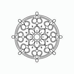 simple mandala art, Design for wallpaper Paint shirt and tile Sticker Design, vector