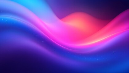 Obraz premium Neon colors flow, grainy texture effect, purple pink blue color gradient background blurred futuristic banner design. Hybrid realistic photo of neon colors flow, grainy texture effect background