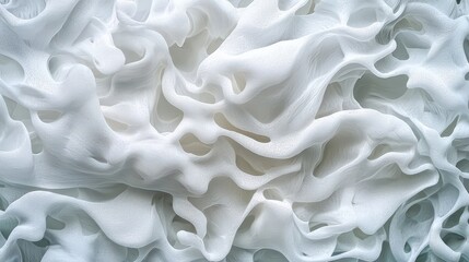 Fototapeta premium A soft cloud-like watercolor texture in white and light gray.