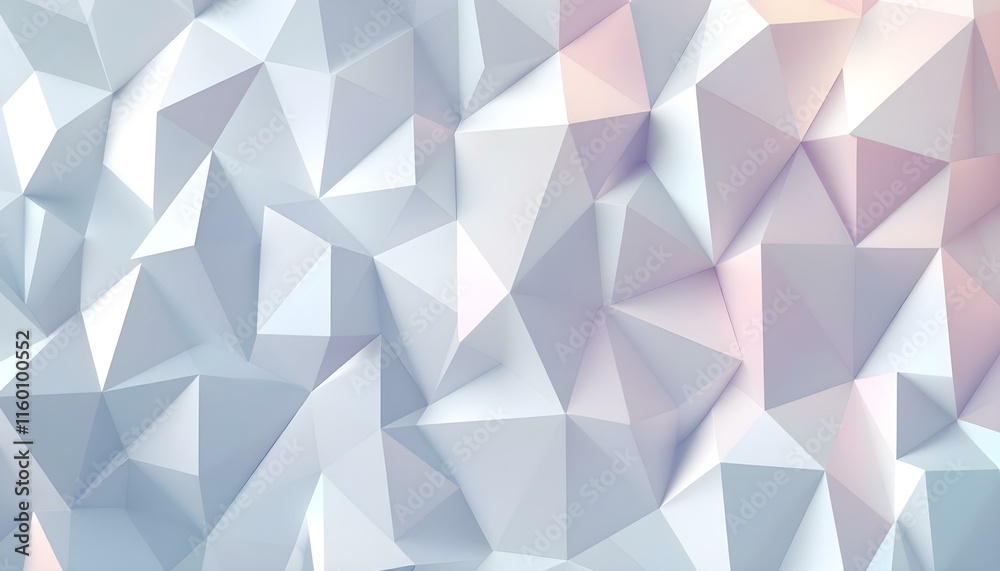 Poster White silver geometric universal background for business presentation. Abstract elegant seamless pattern. Minimalist empty triangular background. Modern digital Happy New Year background cover banner
