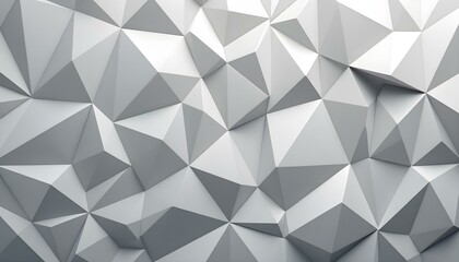 White silver geometric universal background for business presentation. Abstract elegant seamless pattern. Minimalist empty triangular background. Modern digital Happy New Year background cover banner