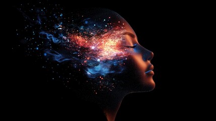 Cosmic Awakening: A Digital Portrait of Inner Radiance