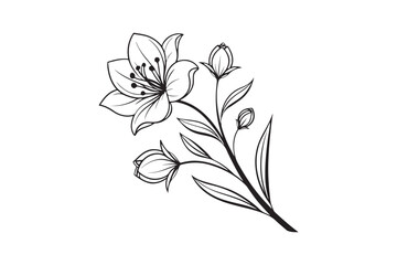 Tiny Flower silhouette vector illustration, Tiny Flower silhouette 