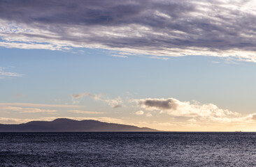 Scenic Coastal Horizon with Vancouver Island at Sunset