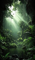 An artistic depiction highlighting the urgency of rainforest preservation.