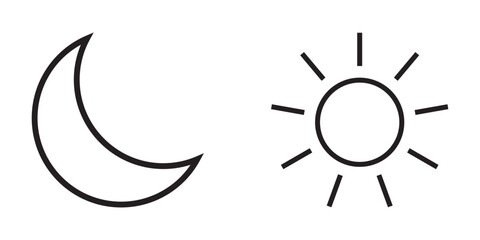 Abstract Sun and Moon Icon in Vintage Style