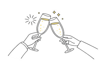 man and woman drinking champagne