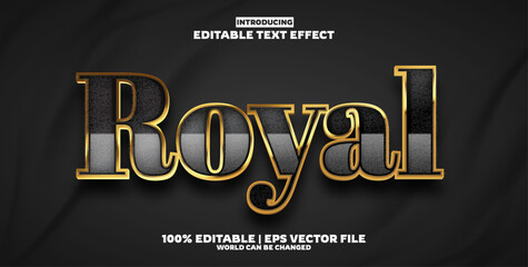 Obraz premium Royal editable text effect in modern trend style