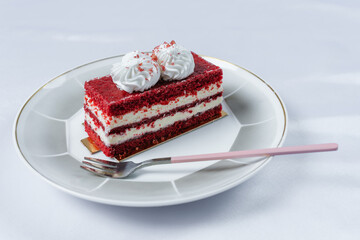 Red Velvet Cake with Whipped Cream