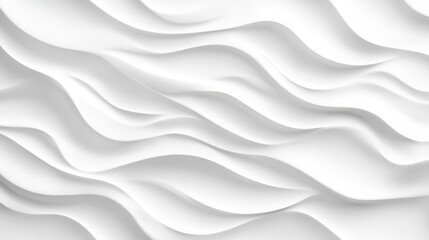 Abstract white wave background texture. Ideal for minimalist designs, adding a subtle yet elegant feel to websites or presentations.