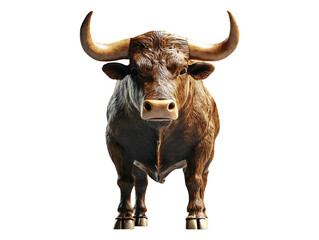 3D Taurus Bull Symbol on Transparent Background for April Themes
