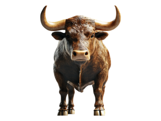 3D Taurus Bull Symbol on Transparent Background for April Themes