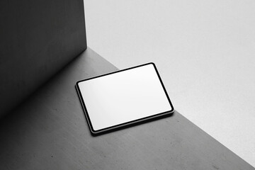 Tablet Mockup Template with Minimalist Background for Branding and Design Presentations

