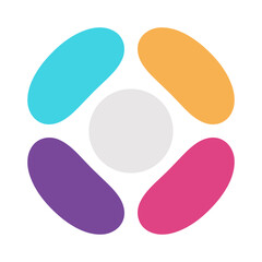 Infographic 4 steps cute shape