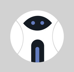 Vector robot icon design illustration.