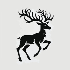 Deer silhouette vector image