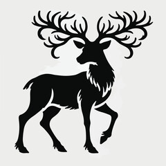 Deer silhouette vector image