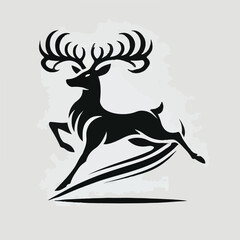 Deer silhouette vector image