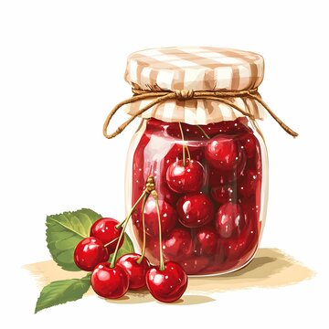 recommend clip art: Watercolor Fruit jam jar clipart