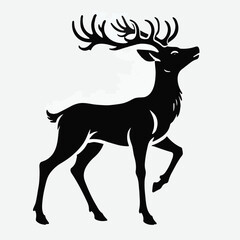 Deer silhouette vector image
