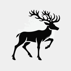 Deer silhouette vector image