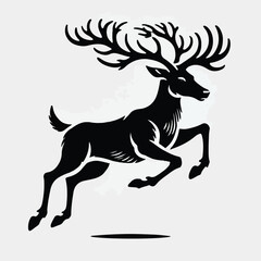 Deer silhouette vector image