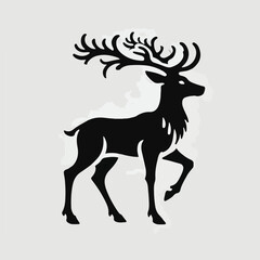 Deer silhouette vector image