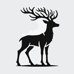 Deer silhouette vector image