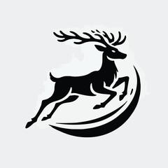 Deer silhouette vector image