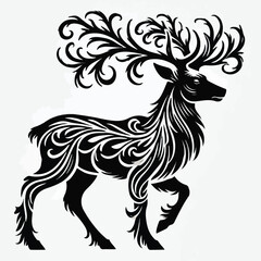 Deer silhouette vector image