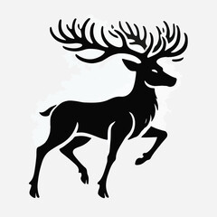Deer silhouette vector image