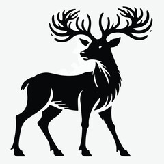 Deer silhouette vector image