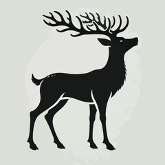 Deer silhouette vector image