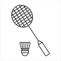 Badminton icon outline vector