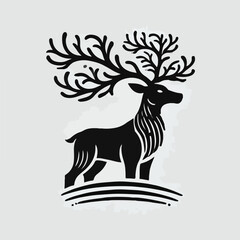 Deer silhouette vector image