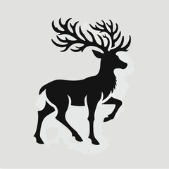 Deer silhouette vector image