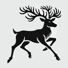 Deer silhouette vector image