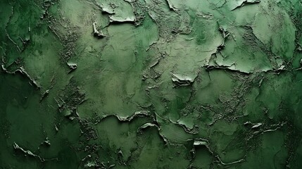 Textured green plaster wall surface with rustic imperfections