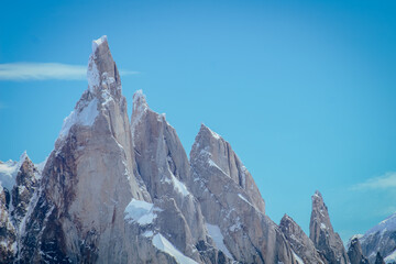 Mountans peak with blue sky and cloud