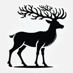 Deer silhouette vector image