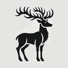 Deer silhouette vector image